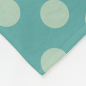 Blauwgroen Stippenpatroon Fleece Deken (Hoek)
