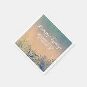 Blauwgroen strand bruiloft servet (Hoek)