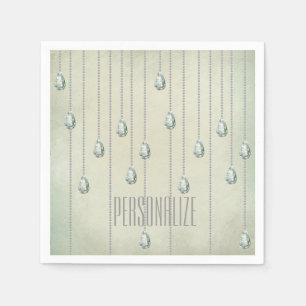 blauwgroen strass juweel Victoriaans elegant Servet