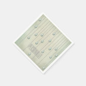 blauwgroen strass juweel Victoriaans elegant Servet (Hoek)