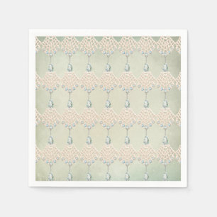 blauwgroen strass steentjes Victoriaans elegant c Servet