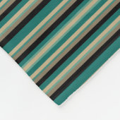 Blauwgroen Streep Casual Autodeken Fleece Deken (Hoek)