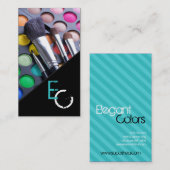 Blauwgroen streep maakt artistiek palet Visitekaar Visitekaartje (Voorkant / Achterkant)