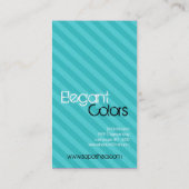 Blauwgroen streep maakt artistiek palet Visitekaar Visitekaartje (Achterkant)