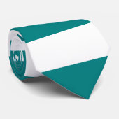 Blauwgroen streep stropdas (Opgerold)