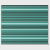 Blauwgroen strepen cadeaupapier (Vlak)