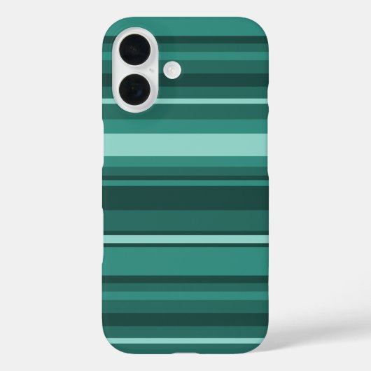 Blauwgroen strepen Case-Mate iPhone case (Achterkant)