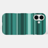 Blauwgroen strepen Case-Mate iPhone case (Achterkant (horizontaal))