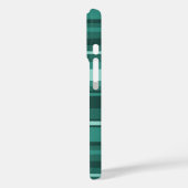 Blauwgroen strepen Case-Mate iPhone case (Achterkant / Links)