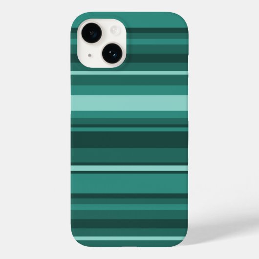 Blauwgroen strepen Case-Mate iPhone case (Achterkant)