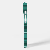 Blauwgroen strepen Case-Mate iPhone case (Achterkant / Links)
