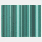 Blauwgroen strepen fleece deken (Voorkant (Horizontaal))
