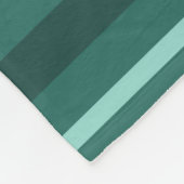 Blauwgroen strepen fleece deken (Hoek)