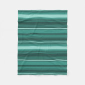 Blauwgroen strepen fleece deken (Voorkant)