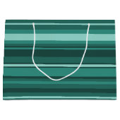 Blauwgroen strepen groot cadeauzakje (Voorkant)