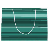 Blauwgroen strepen groot cadeauzakje (Achterkant)