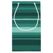 Blauwgroen strepen klein cadeauzakje (Achterkant)