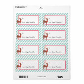 Blauwgroen strepen renderen, aangepast aan label m (Full Sheet)