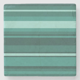 Blauwgroen strepen stenen onderzetter