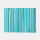 Blauwgroen strepen verticaal deurmat (Voorkant)