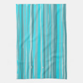 Blauwgroen strepen verticaal theedoek (Verticaal)