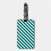 Blauwgroen stripes bagagelabel (Achterkant verticaal)