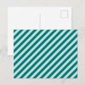  Blauwgroen Stripes Briefkaart (Voorkant / Achterkant)
