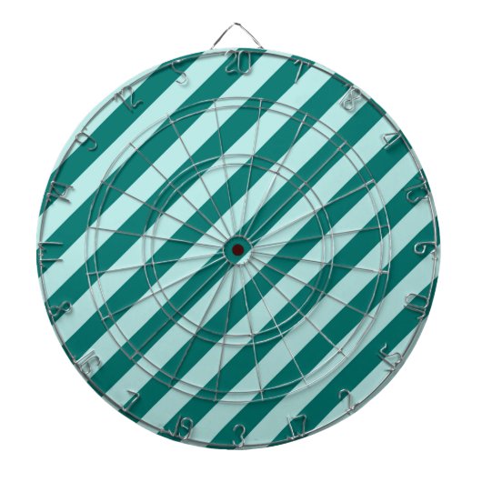 Blauwgroen stripes dartbord (Voorkant)