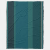 Blauwgroen stripes fleece deken (Voorkant)