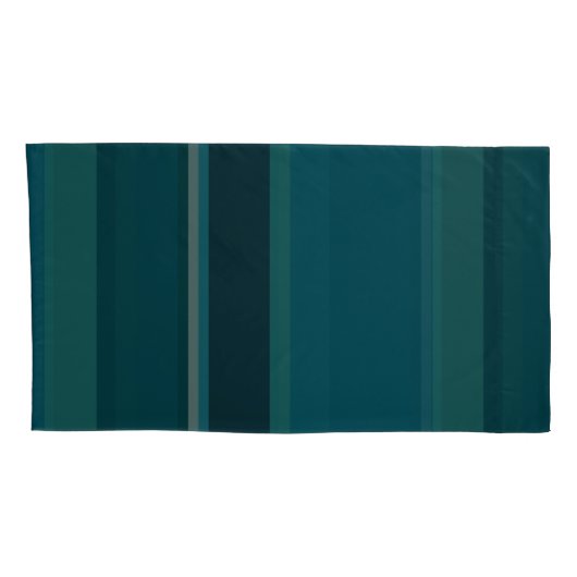 Blauwgroen stripes kussensloop (Achterkant-Rechts)