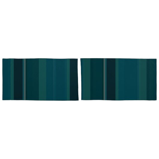 Blauwgroen stripes kussensloop (Achterkant-Set)