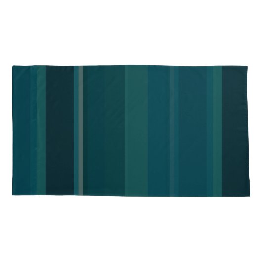 Blauwgroen stripes kussensloop (Achterkant-Links)