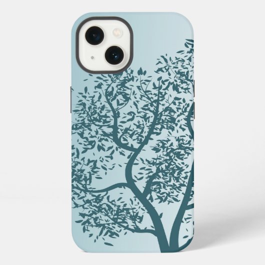 Blauwgroen structuur iPhone hoesje (Achterkant)