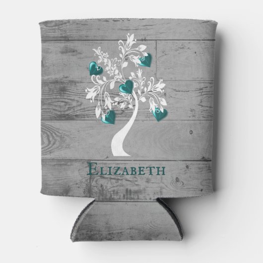 Blauwgroen structuur van de persoonlijke Koelbox v Blikjeskoeler (Voorkant)