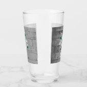 Blauwgroen structuur van het hartenbekertje - Gepe Glas (Links)