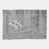 Blauwgroen structuur van keukenhanddoeken, speciaa theedoek (Horizontaal)