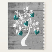 Blauwgroen structuur van persoonlijk gepersonalise planner (Achterkant)