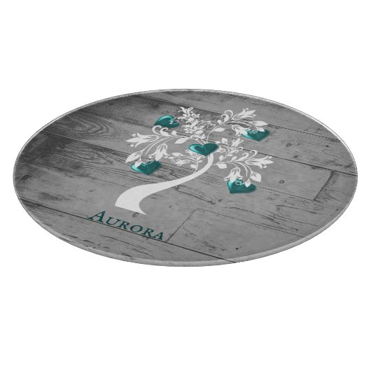 Blauwgroen structuur voor persoonlijk gebruik van  snijplank (Hoek)