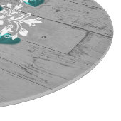 Blauwgroen structuur voor persoonlijk gebruik van  snijplank (Hoek)