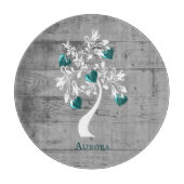 Blauwgroen structuur voor persoonlijk gebruik van  snijplank (Voorkant)