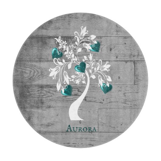 Blauwgroen structuur voor persoonlijk gebruik van  snijplank (Voorkant)