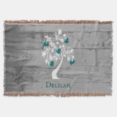 Blauwgroen structuur voor persoonlijke wandelen deken (Voorkant)