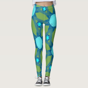 Blauwgroen Sunshine Pattern Leggings