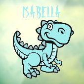 Blauwgroen T rex dinosaurus Raamsticker (Vel 3)