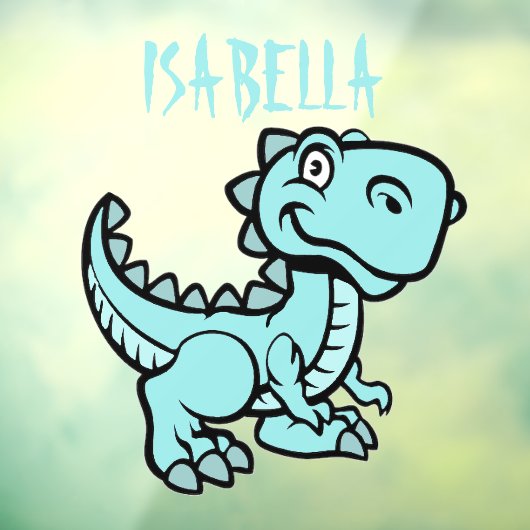 Blauwgroen T rex dinosaurus Raamsticker (Vel 3)