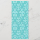 Blauwgroen Taart Pop Wedding Menu (Achterkant)