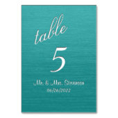 Blauwgroen tabelnummer kaart (Voorkant)