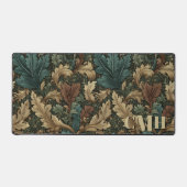 Blauwgroen & Tan Vintage William Morris Floral Mon Bureaumat (Voorkant)