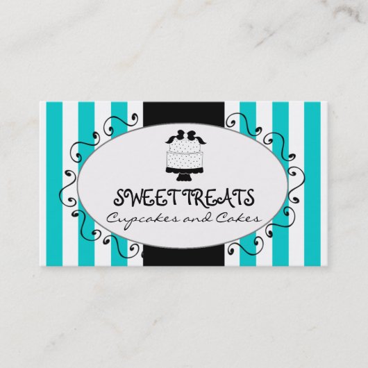 Blauwgroen tapijtschelp visitekaartje (Voorkant)