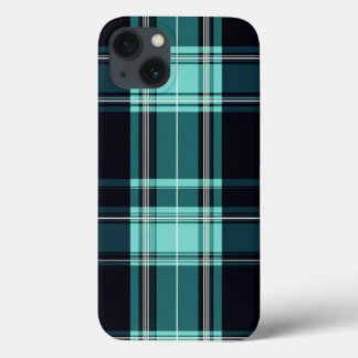Blauwgroen Tartan Chic Case-Mate iPhone Case